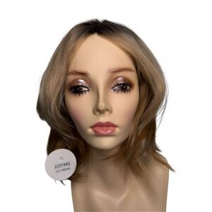 13” Short Strawberry Blond Light Brown Synthetic Bob Wig NEW